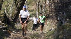 Participantes en una carrera de senderos disputada en el O Courel dentro del circuito Galicia M�xica Trail Adventure, en una imagen de archivo