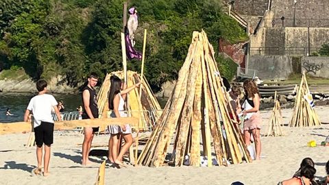 Ambiente en la playa de Sada