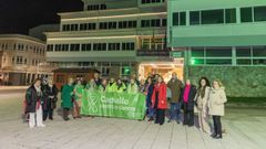 Acto, ayer por la tarde, en la Praza do Concello carballesa, promovido por la junta local de la AECC