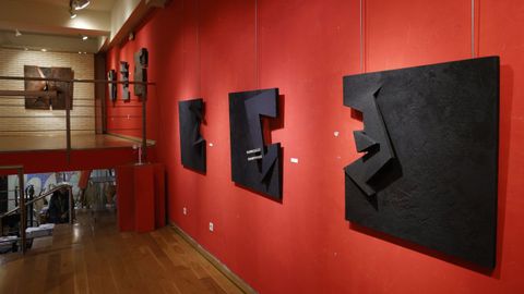 Detalle de la exposicin de Pedrosa en la Galera Visol