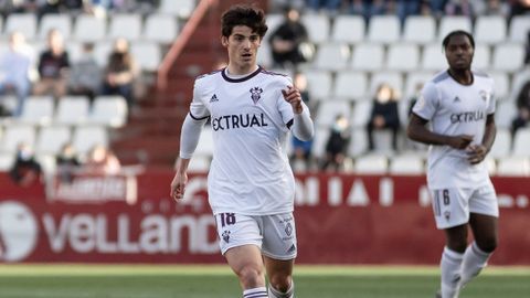 Riki, en un partido con el Albacete