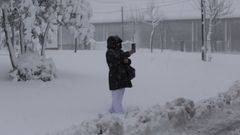 Numerosos totografiaron este mi�rcoles la nieve en A Fonsagrada