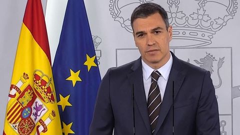 Pedro S�nchez, durante su comparecencia del s�bado