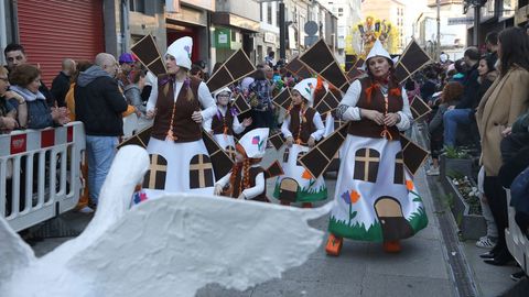 S�bado de pi�ata en Celanova.Los gruposy comparsas estuvieron muy animados