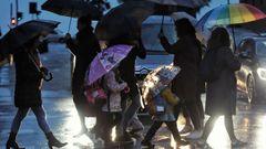 La lluvia se hace notar en A Coru�a