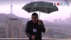 As� fue el momento en el que el rayo alcanz� al reportero