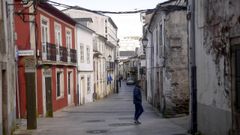 La calle Porta de Cima sigue siendo una de las principales de la zona vieja de Vilalba 
