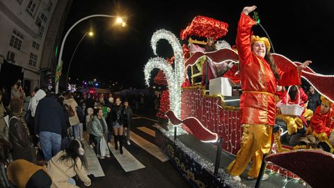 Cabalgata de Reyes Magos en Ribeira.