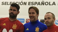 Costa, Lopetegui e Iniesta en El Molin�n