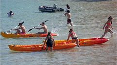 FESTA DA DONA, trinautlon, que ven sendo paddle surf, kayak e vela