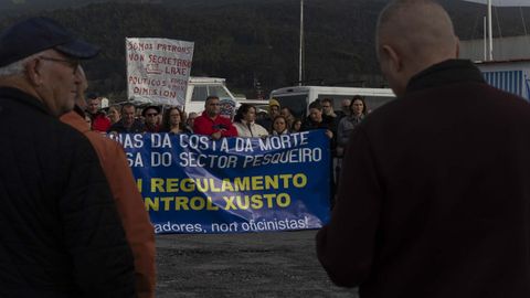 Manifestaci�n en Corcubi�n, el 19 de enero del 2026, por los nuevos controles a la pesca de bajura.