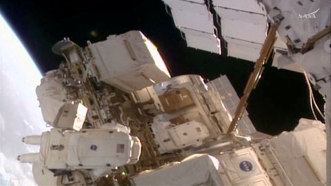 Sophie Adenot en su misi�n para reparar la Estaci�n Espacial Internacional (EEI).