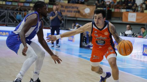 Didac Cuevas, durante un partido con el Leyma Coru�a.