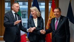 Espaa, Francia e Italia trabajan en una posicin comn que permita tener margen para los tres pases. En la imagen, dederecha a izquierda, sus respectivos ministros de Pesca