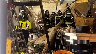 El bar Mis Tesoros, en Puente Vallecas, tras la explosión