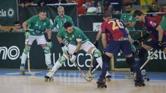 Imagen del partido de Liga entre el Liceo y el Barcelona disputado en Riazor.