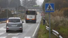 La carretera vieja a Mar�n, la PO-546, es una de las que vigilar� la Polic�a Local de Pontevedra