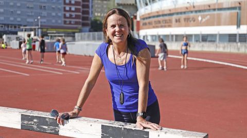 Estela Estvez, fotografiada recientemente en una de las pistas donde entrena a jvenes en Vigo