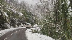 La nieve complica el tr�fico en 11 puertos asturianos