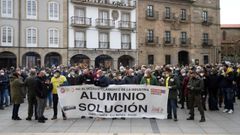 Los sindicatos han convocado una concentracin de apoyo a la plantilla de la factora de Alu Ibrica en la Plaza de Espaa de Avils