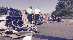 Accidente con muerto en la autovia en Rianxo