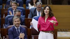 Ayuso, durante el pleno de la Asamblea de la Comunidad de Madrid