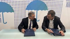 Luis Menor y Javier Guill�n firmaron el protocolo para la etapa ourensana de La Vuelta 2024.