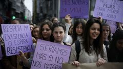 Manifestaci�n de estudiantes en el Obelisco por la sentencia de La Manada