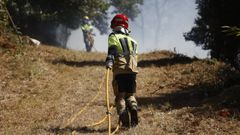 Imagen de archivo de un incendio en la zona de Suevos