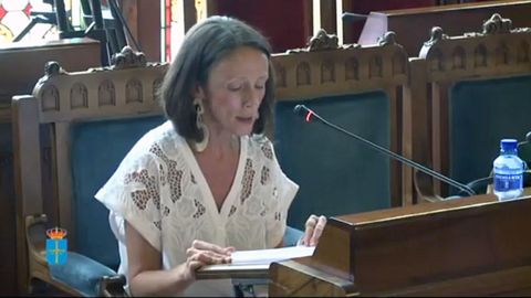 La consejera de Derechos Sociales y Bienestar, Melania Álvarez, en la comisión de estudio de la gestión de la crisis sanitaria de la Junta General