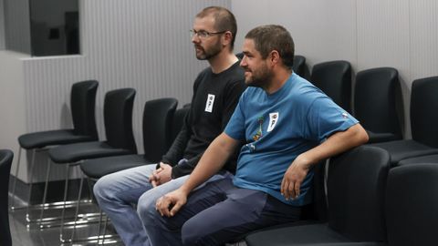 Los antiguos colaboradores de ETA, I�igo Gulina (a la izquierda) y Mikel Barrios