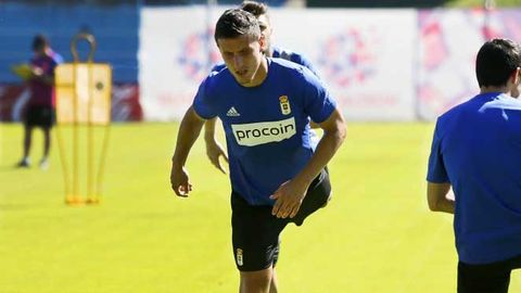 Christian Fern�ndez durante el entrenamiento de esta ma�ana.Christian Fern�ndez durante el entrenamiento de esta ma�ana