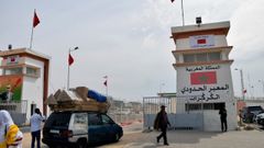La entrada del puesto fronterizo marroqu� desde donde pasan los viajeros y veh�culos con destino a Mauritania.  