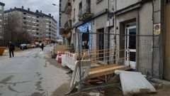 Las obras de la avenida de Portugal est�n paradas por los impagos del Concello.