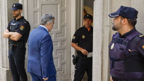 Santos Cerdán, a su entrada en el Tribunal Supremo.