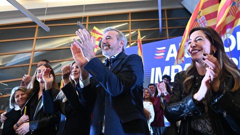 Jorge Azc�n tras ganar las elecciones en Arag�n.