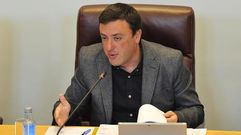 Valentin Gonz�lez, presidente de la Deputacion, en un pleno anterior a la pandemia 