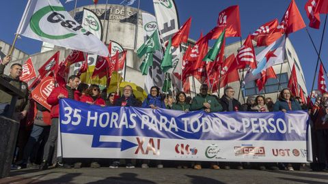 Imagen de archivo de una protesta sindical para reclamar la jornada de 35 horas en la funci�n p�blica