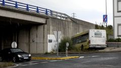 Accidente de un bus urbano en Santiago