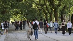 Imagen del parque de La Alameda, en Santiago