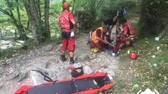 Excursionista rescatada en Cangas de On�s