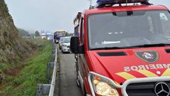 Emerxencias Barbad�s prest� atenci�n en un accidente con tres veh�culos implicados en la A--52.