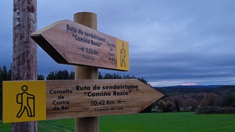 En el tramo de la V�a Rexia do Norte que pasa por Castro de Rei se han colocado 130 se�ales