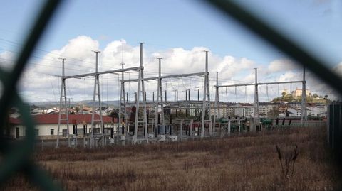 Una subestacin elctrica, en foto de archivo