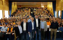 Rom�n Rodr�guez, Alfonso Rueda, Jos� L�pez y Valent�n Garc�a, entre otras autoridades, ayer en la Agasp.
