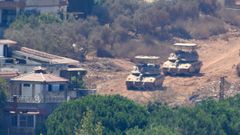 Tanques israel�es en la localidad libanesa de Zawtar al Sharqiyah.