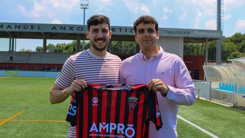 Brais Vidal y Guillermo Fern�ndez, ayer en el Cortizo.
