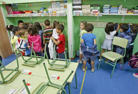 El colegio pblico Manuel Vidal Portela de Pontevedra, en una imagen de un inicio de curso. 