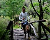 Emilio Montilla durante una carrera de monta�a este a�o. 