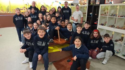 Alumnado de quinto de primaria del Manuela Rial, en el Melga